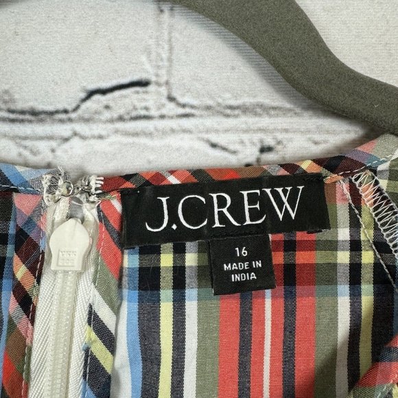 J. Crew Tartan Peplum Blouse, EUC - Picture 7 of 11